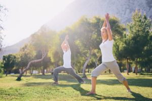Seniors Yoga at Colorado park - Medicare Part A