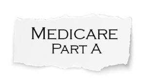 Medicare Part A on Torn Paper